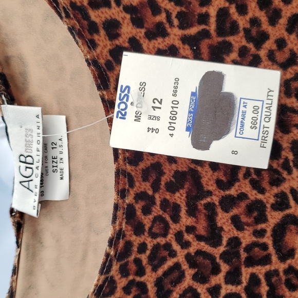 AGB dress Byer Ca., size 12, leopard print - Picture 4 of 4